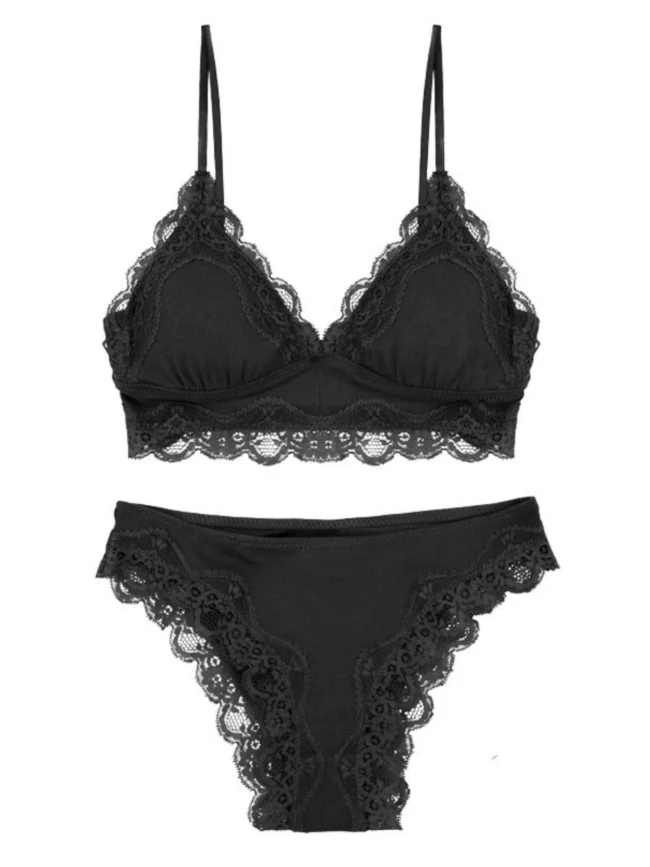 Loveofbody -Evie Wireless Lace Bralette Set